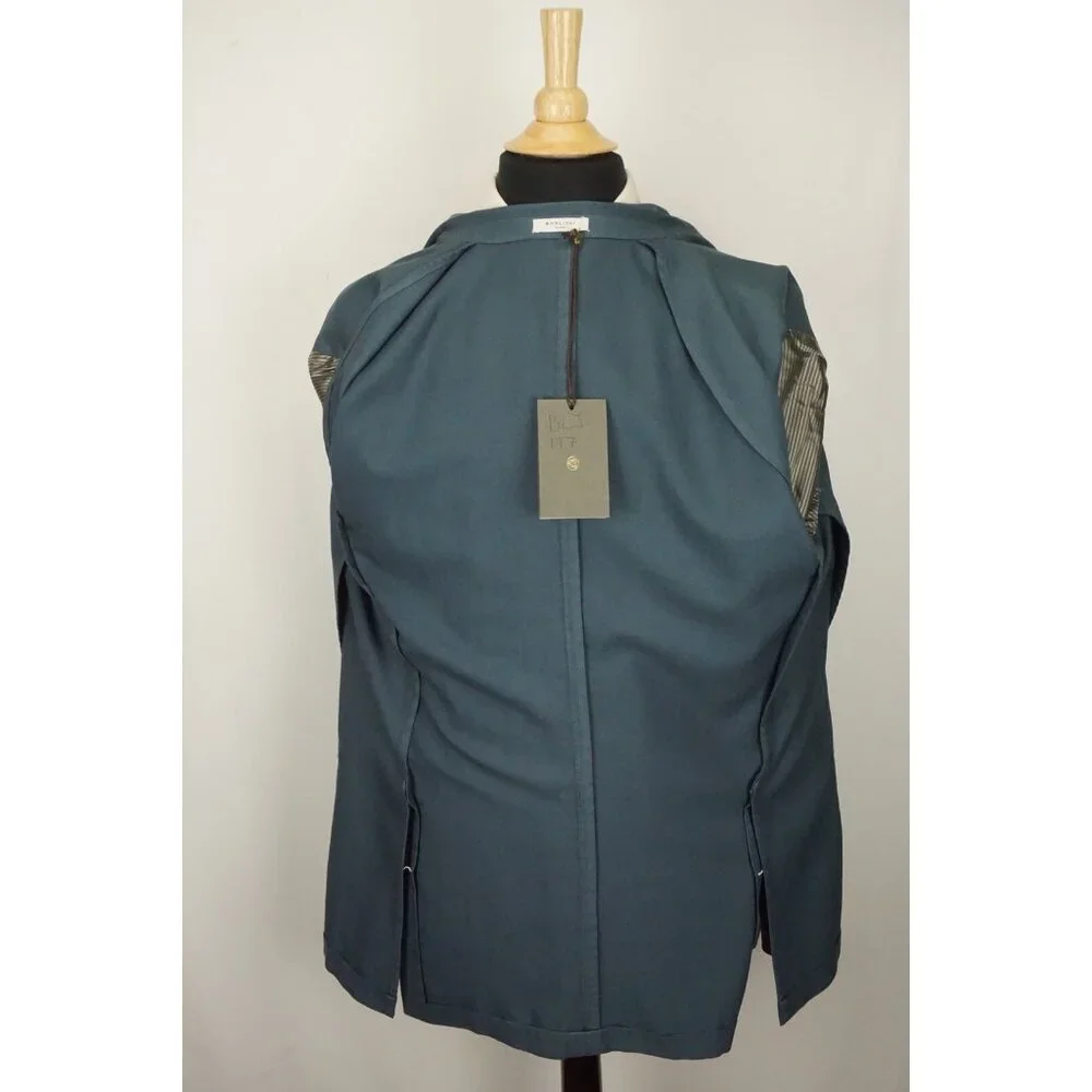 Boglioli K Jacket Teal Lightweight Wool Unstructured Sport Coat Jacket Sz 46 NEW - Picture 6 of 10